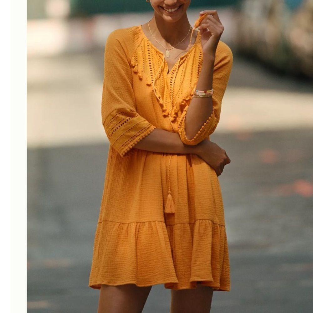 NWT Anthropologie Angelica Tasseled Tunic Dress - Picture 2 of 7